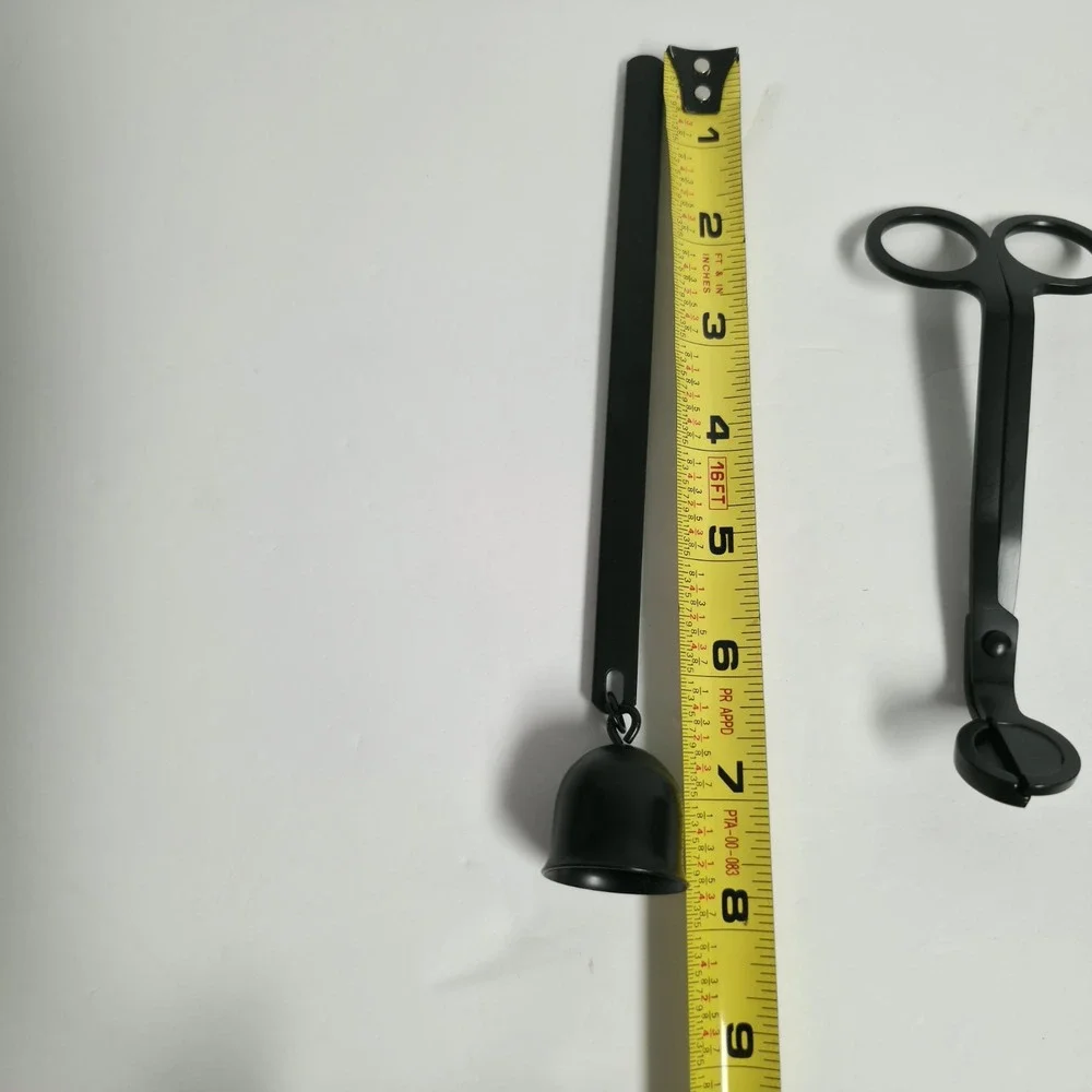 3pc Matte Black Candle Care Kit Trimmer Snuffer Wick Dipper Accessory Set New